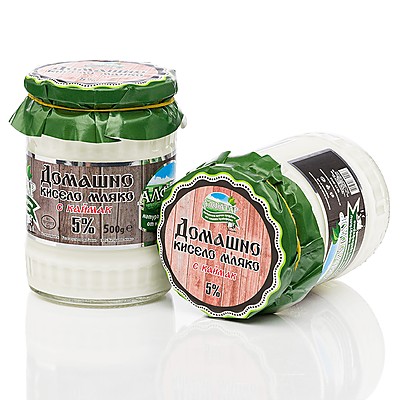  Домашно краве кисело мляко Алфатар 5% 500 гр.
