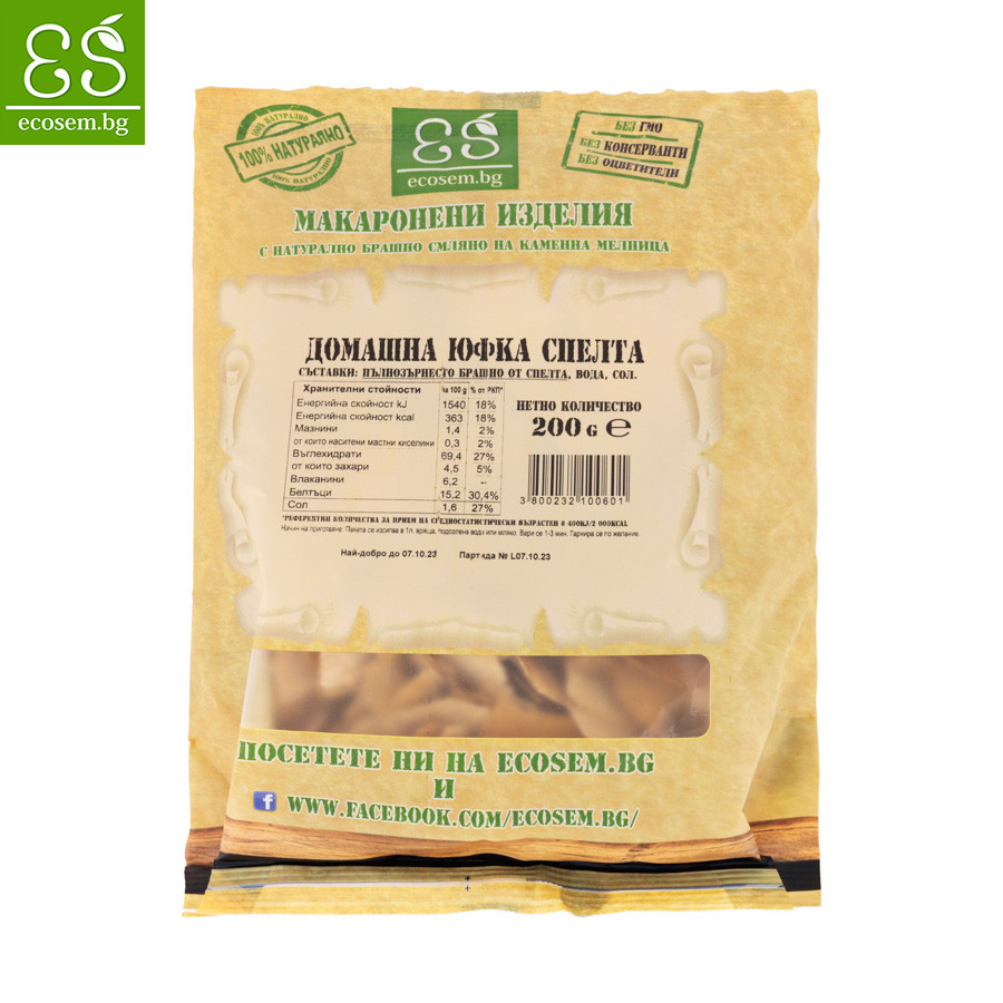  Юфка от спелта Ecosem 200 гр.