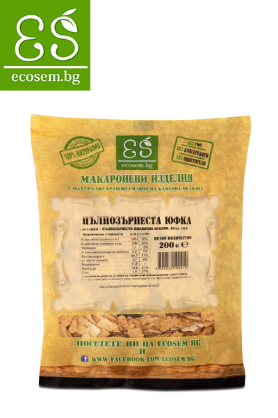  Пълнозърнеста юфка  Ecosem 200 гр.