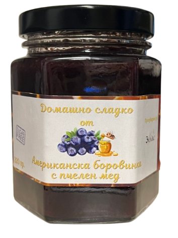  Сладко от горски боровинки с мед Зелас 220 гр.