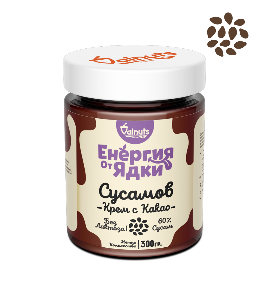  Сусамов крем с какао Енергия от ядки 300 гр.